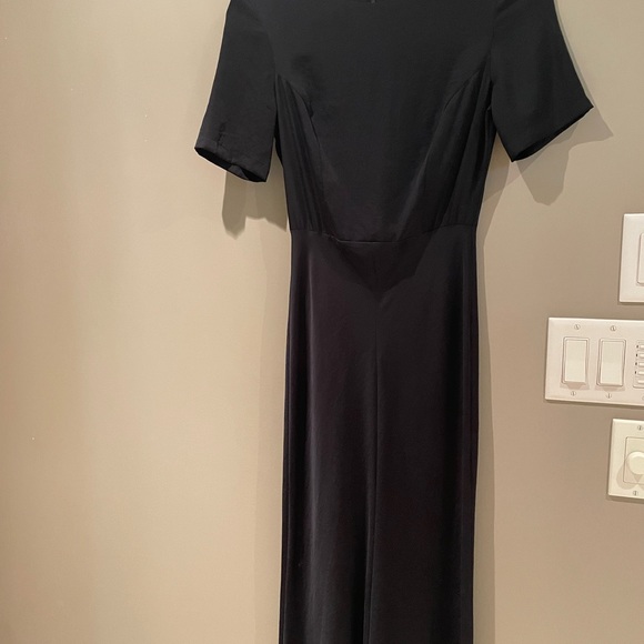 Top shop elegant/minimalist floor length black dress - Picture 2 of 4